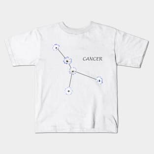 Cancer Zodiac horoscope Constellation Sticker flower Kids T-Shirt